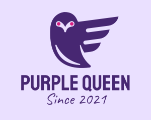 Purple Flying Owl  logo design