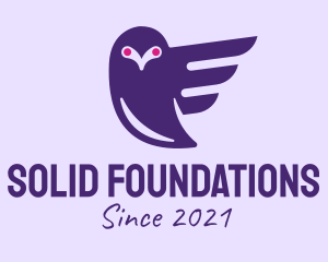 Animal Conservation - Purple Flying Owl logo design