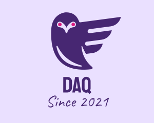 Aviary - Purple Flying Owl logo design