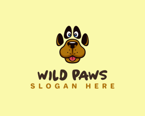 Pet Dog Paw logo design