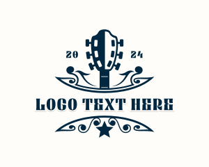 Concert - Guitar Performer Musician logo design