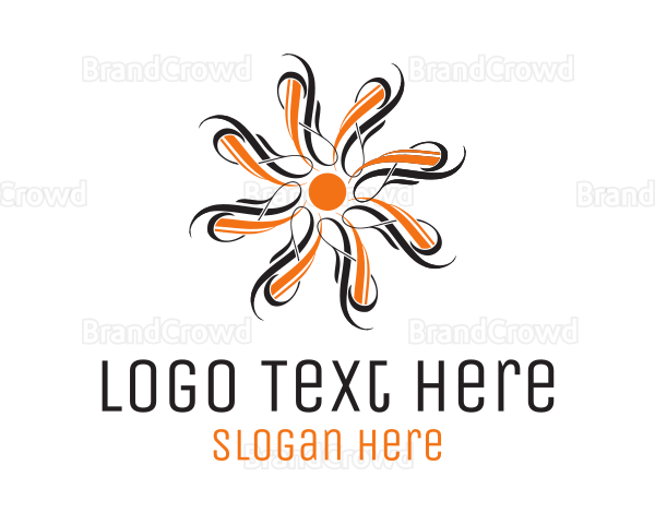 Sun Floral Waves Logo