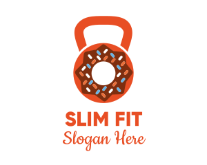 Donut Kettlebell Diet logo design