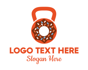 Food - Donut Kettlebell Diet logo design