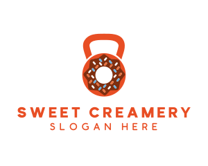 Donut Kettlebell Diet logo design