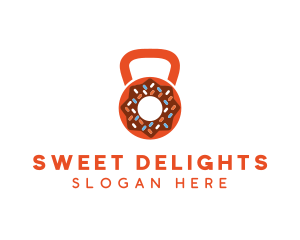 Donut Kettlebell Diet logo design