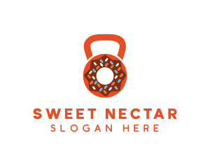 Donut Kettlebell Diet logo design