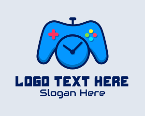 Online - Game Console Clock logo design