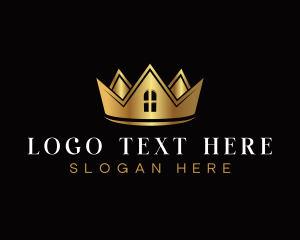 Roofing - Real Estate Crown Roof logo design