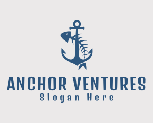 Anchor - Fishbone Anchor Harbor logo design