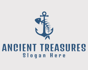 Fishbone Anchor Harbor logo design