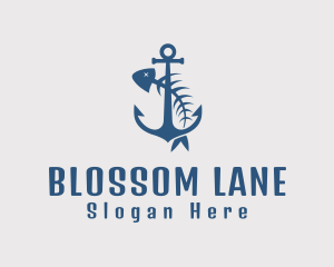 Fishbone Anchor Harbor logo design