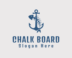 Fishbone Anchor Harbor logo design