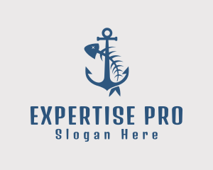 Fishbone Anchor Harbor logo design