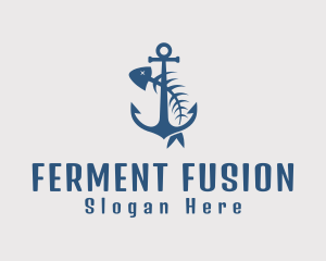 Fishbone Anchor Harbor logo design