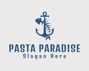 Fishbone Anchor Harbor logo design