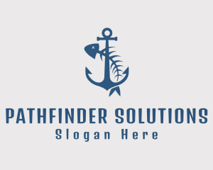 Fishbone Anchor Harbor logo design