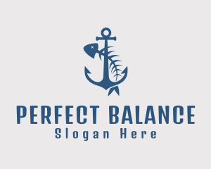 Fishbone Anchor Harbor logo design