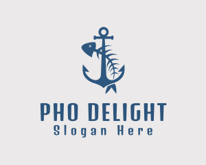 Fishbone Anchor Harbor logo design