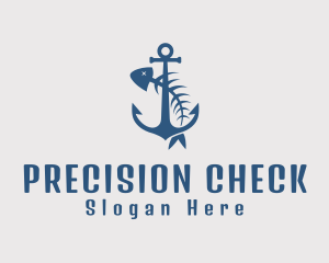 Fishbone Anchor Harbor logo design