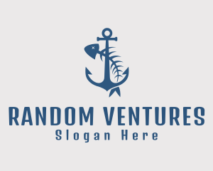 Fishbone Anchor Harbor logo design