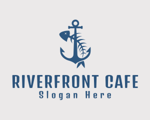 Fishbone Anchor Harbor logo design