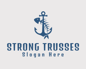 Fishbone Anchor Harbor logo design