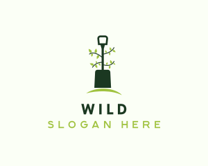 Plant Shovel Landscaping Logo