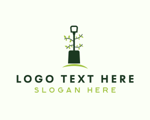 Plant Shovel Landscaping Logo