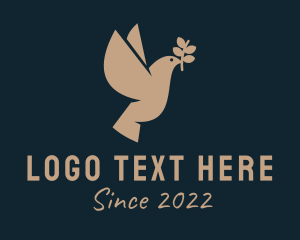 Bird - Peace Olive Dove logo design