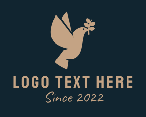 Religious - Peace Olive Dove logo design