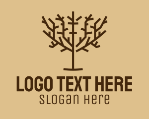 Autumn - Brown Tree Park logo design