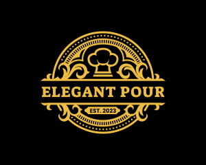 Restaurant Chef Toque logo design