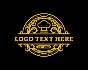 Emblem - Restaurant Chef Toque logo design