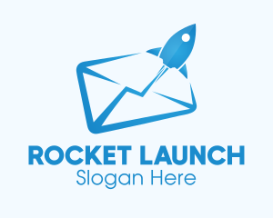 Mail Rocket Launch logo design