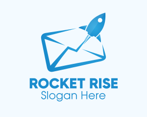 Mail Rocket Launch logo design