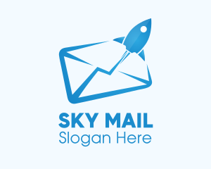 Mail Rocket Launch logo design