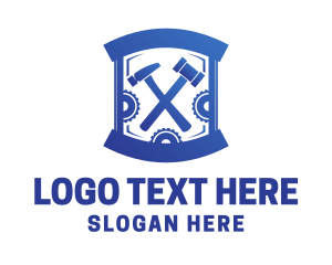 Worker - Hammer Machinery Tools logo design