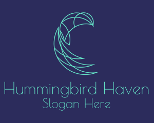 Hummingbird - Hummingbird Line Art logo design