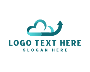 Storage - Online Cloud Arrow logo design