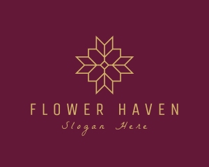 Elegant Geometric Flower  logo design