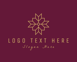 Flower Shop - Elegant Geometric Flower logo design