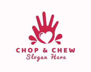Palm - Heart Hand Care logo design