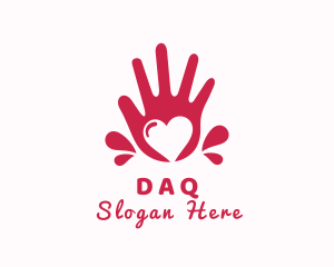 Hand - Heart Hand Care logo design