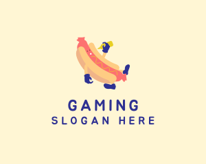 Hotdog Sandwich Cartoon  Logo