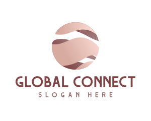 Abstract Swirl Globe logo design