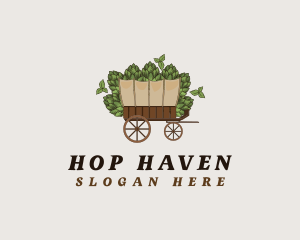 Brewery Hop Caravan logo design