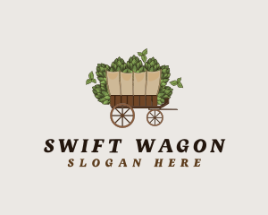 Wagon - Brewery Hop Caravan logo design