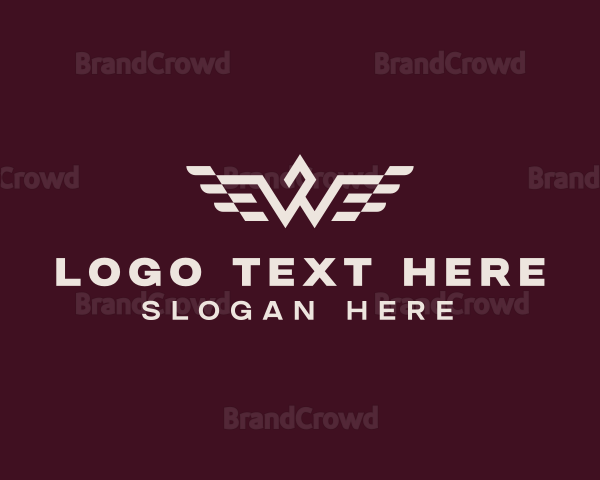 Racing Wings Letter W Logo