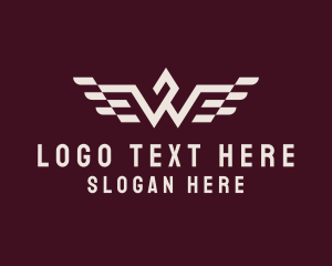 Sports Car - Airline Pilot Letter W logo design